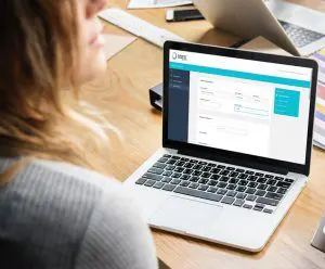 woman using GroupPay for event booking.